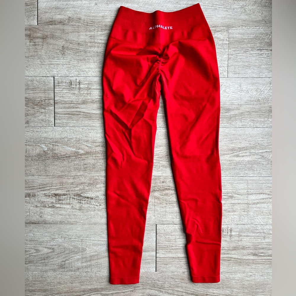 Alphalete High-Waist Red Leggings